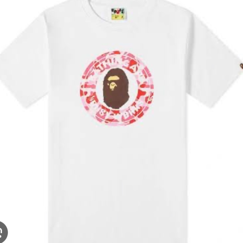BAPE ABC Busy Works Tee Camo Logo White/Pink